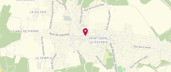 Plan de La Mie Potiane, 1 Rue des Potieres, 56350 Saint-Jean-la-Poterie