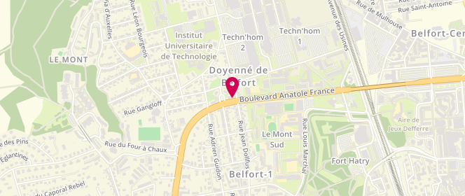 Plan de Boulangerie Pâtisserie Demeusy, 10 Boulevard Anatole France, 90000 Belfort