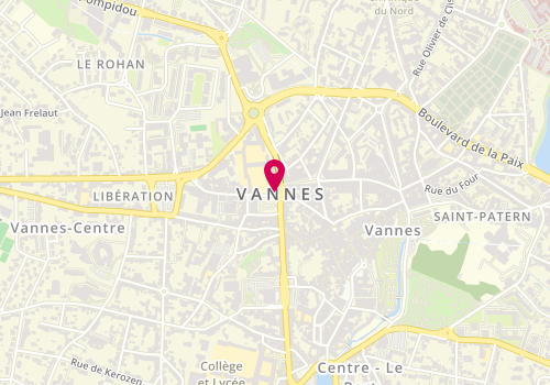 Plan de Le Fournil de la Mairie, 20 place Maurice Marchais, 56000 Vannes