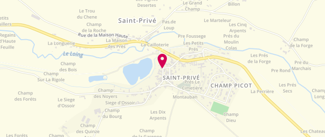 Plan de Aux Delices de Saint Prive, 3 Rue Henri Harpignies, 89220 Saint-Privé