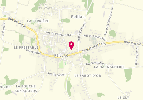 Plan de Boulangerie Patisserie Orain, 9 Rue Principale, 56220 Peillac