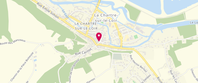 Plan de Boulangerie Pâtisserie Duval & Fils, 14 place de la République, 72340 La Chartre-sur-le-Loir