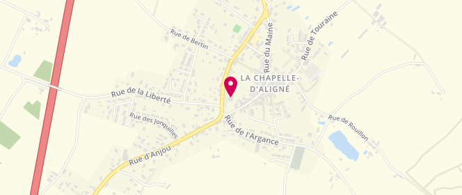 Plan de Boulangerie l'Atelier des Sens, 2 avenue du Poirier Rouge, 72300 La Chapelle-d'Aligné