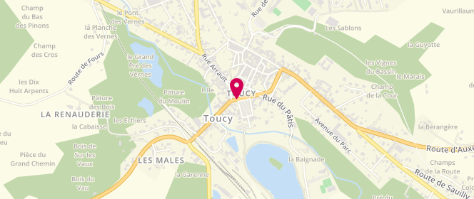 Plan de Le Fournil de Julien, 7 Rue Arrault, 89130 Toucy