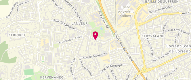 Plan de Boulangerie Bazin, 18 Rue de Lanveur, 56100 Lorient