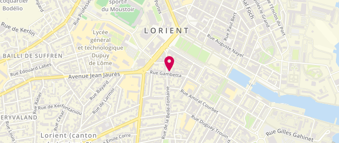 Plan de Boulangerie Cres'pain, 20 Rue Gambetta, 56100 Lorient