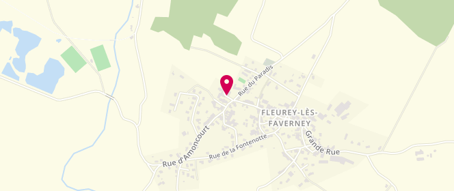 Plan de Boulangerie Perney, 5 Place de la Mairie, 70160 Fleurey-lès-Faverney