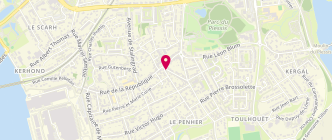 Plan de Boulangerie Patisserie Dubreuil, Rue Emile Zola, 56600 Lanester