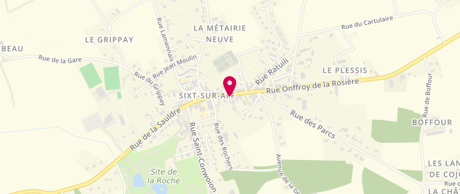Plan de Au Fournil de l'Aff, 14 Rue Onffroy de la Rosière, 35550 Sixt-sur-Aff