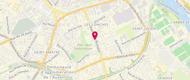 Plan de Boulangerie Rollinat-casteleyn, 34 Rue Louis Richard, 89000 Auxerre