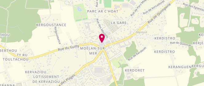 Plan de Boulangerie le Doze, 5 place de l'Église, 29350 Moëlan-sur-Mer
