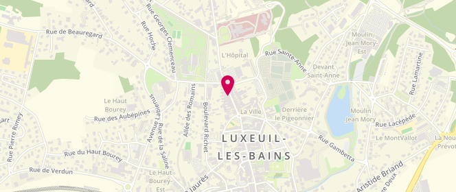 Plan de Boulangerie Patisserie des Thermes, 29 Rue Carnot, 70300 Luxeuil-les-Bains
