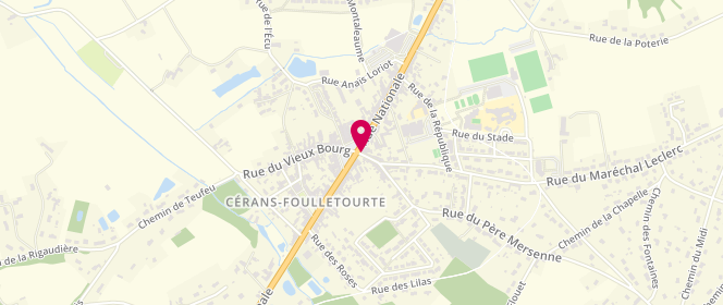 Plan de Boulangerie LE MOULIN DES ANGES, 119 Rue Nationale, 72330 Cérans-Foulletourte