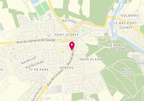 Plan de Le Fournil de Pont-Scorff, parc Commercial de Kerjean Route Lorient, 56620 Pont-Scorff