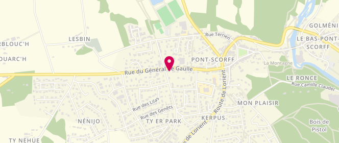 Plan de Une Tartine de Plaisir, 41 Rue du Général de Gaulle, 56620 Pont-Scorff