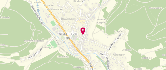 Plan de Boulangerie Burglen, 34 Rue du Vieil Armand, 68760 Willer-sur-Thur