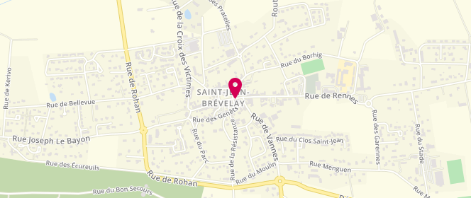 Plan de Au Fournil Brevelays, 3 Rue Saint-Armel, 56660 Saint-Jean-Brévelay