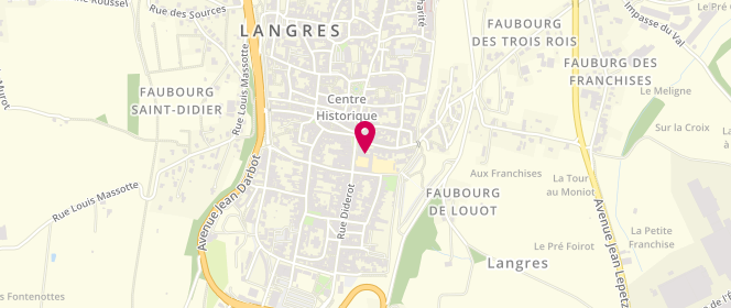 Plan de Boulangerie Diderot, 15 Place Diderot, 52200 Langres