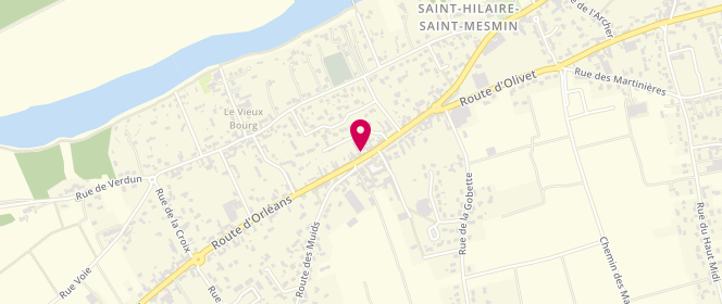 Plan de Aux Delices des Peins de Saint Hila, 1062 Route D&#039;Orleans, 45160 Saint-Hilaire-Saint-Mesmin