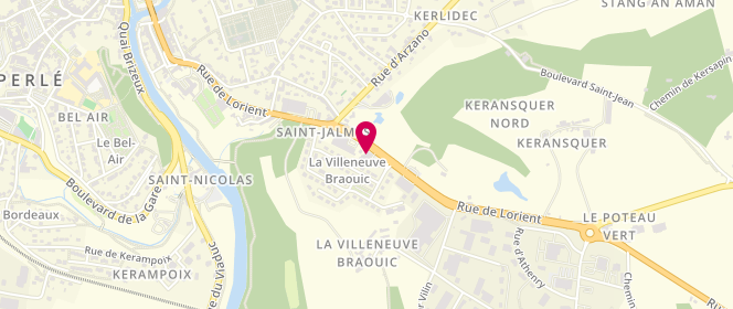 Plan de Boulangerie Letty, 64 Route de Lorient, 29300 Quimperlé