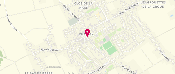 Plan de Boulangerie Patisserie Aya, 17 place du Bourg, 45380 Chaingy