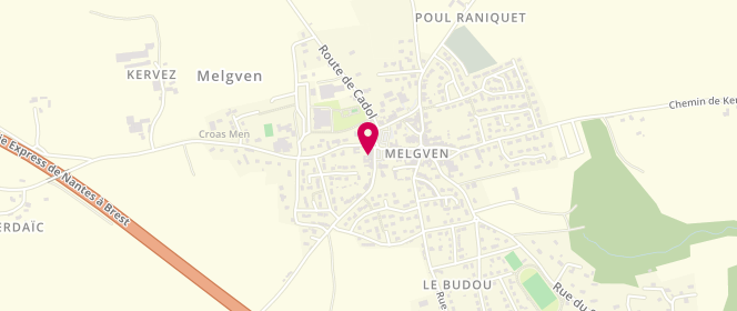 Plan de Boulangerie Jourdain, 6 Route de Concarneau, 29140 Melgven