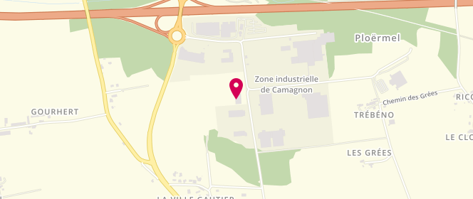 Plan de Les Gourmandises de Brocéliande, Zone Industrielle Camagnon, 56800 Ploërmel