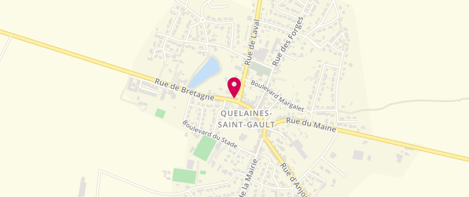 Plan de Boulangerie Chauvin, 2 Rue de Bretagne, 53360 Quelaines-Saint-Gault