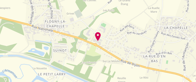 Plan de Les Epris, 3 Place des Commerces, 89360 Flogny-la-Chapelle