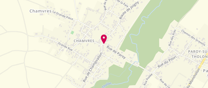 Plan de La Chamberiotine, 6 Rue de Paroy, 89300 Chamvres