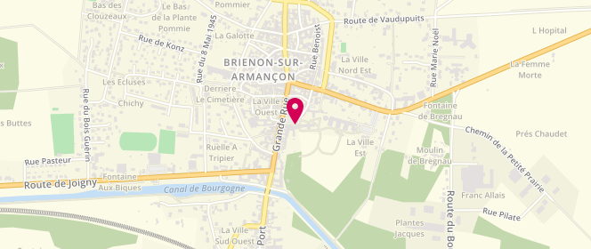 Plan de Le Saint Honoré, 5 place Emile Blondeau, 89210 Brienon-sur-Armançon