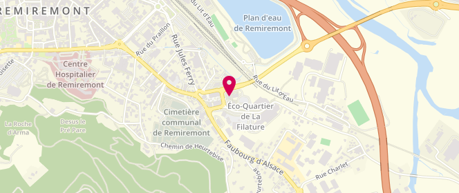 Plan de Boulangerie Ange, 2 Rue des Cardes, 88200 Remiremont