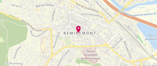 Plan de Les gourmandises, 6 Place Henri Utard, 88200 Remiremont