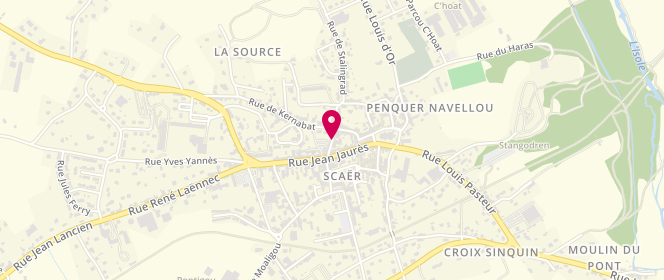 Plan de Boulangerie-Pâtisserie POREE, 8 Rue Du
Rue Capitaine Pezennec, 29390 Scaër