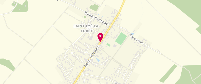 Plan de Boulangerie Patisserie de Saint Lye la Foret, 23 Route Orleans, 45170 Saint-Lyé-la-Forêt