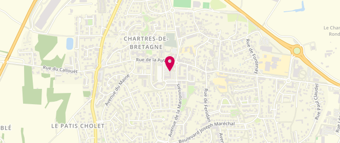 Plan de Boulangerie Valérie et Frédéric AUBERT, Centre Commercial Le, 35131 Chartres-de-Bretagne