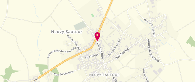 Plan de Boulangerie Dupin, 28 Grande Rue, 89570 Neuvy-Sautour