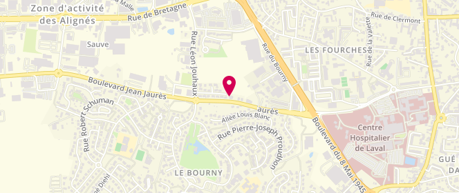 Plan de L'Atelier Gourmand, 80 Boulevard Jean Jaurès, 53000 Laval