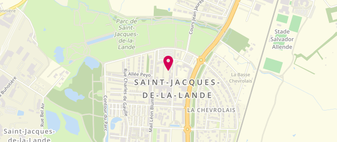 Plan de Carrefour Market, 14 Cr Camille Claudel, 35136 Saint-Jacques-de-la-Lande