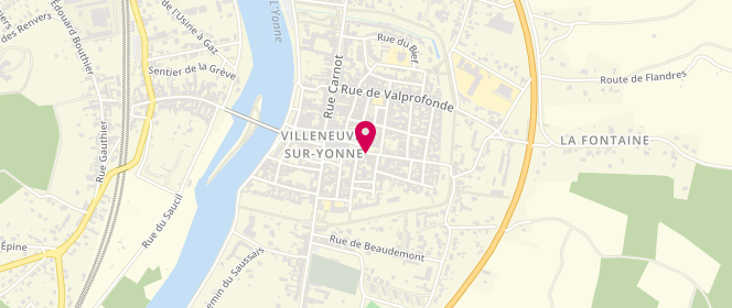 Plan de Boulangerie du puits d'Amour, 4 Rue du Puits d'Amour, 89500 Villeneuve-sur-Yonne