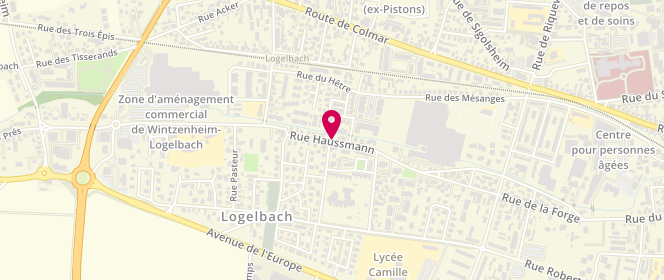 Plan de Boulangerie Bio Cézamie, 11 Rue Haussmann Logelbach, 68124 Wintzenheim