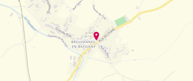 Plan de Boulangerie Theveny, 17 Rue de L&#039;Abbe Salmon, 52240 Breuvannes-en-Bassigny