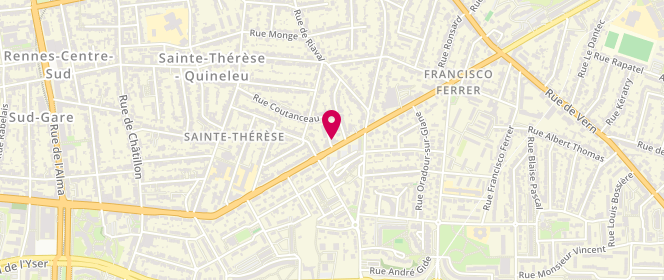 Plan de L'Attrape Douceurs, 15 Rue Pierre Lebelle, 35000 Rennes