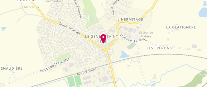 Plan de Boulangerie Houdayer, 3 Place du Commerce, 53940 Le Genest-Saint-Isle