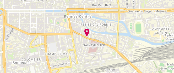 Plan de Coupel Boulangerie Patisserie, 21 Rue Saint-Hélier, 35000 Rennes