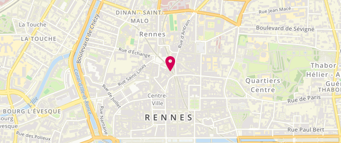 Plan de Qk Confiserie, 12 Rue Pont Aux Foulons, 35000 Rennes
