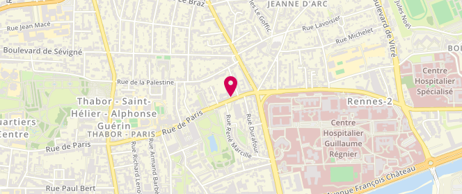 Plan de Le Paris-Breizh, 117 Rue de Paris, 35000 Rennes
