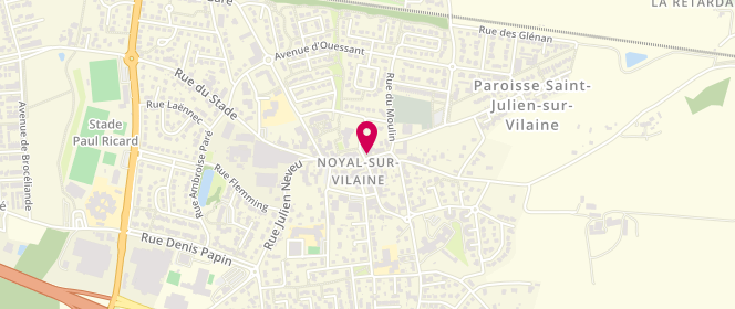 Plan de Boulangerie Mareau, 1 Rue Alexis Geffrault, 35530 Noyal-sur-Vilaine