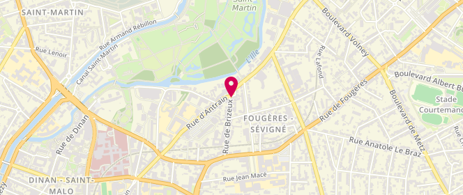Plan de Boulangerie Couasnon, 122 Bis Rue d'Antrain, 35700 Rennes