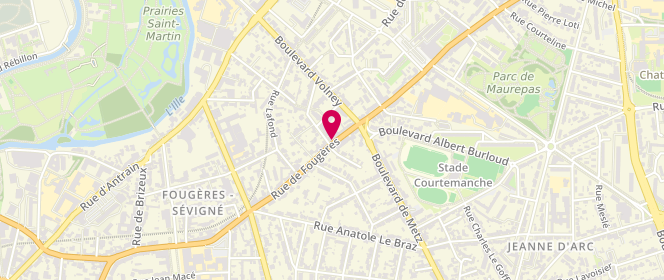 Plan de Au Blé Métissé, 151 Rue de Fougères, 35700 Rennes